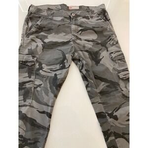 Wrangler Regular Taper Camouflage Cargo Pants Mens 36x28 Green Camo